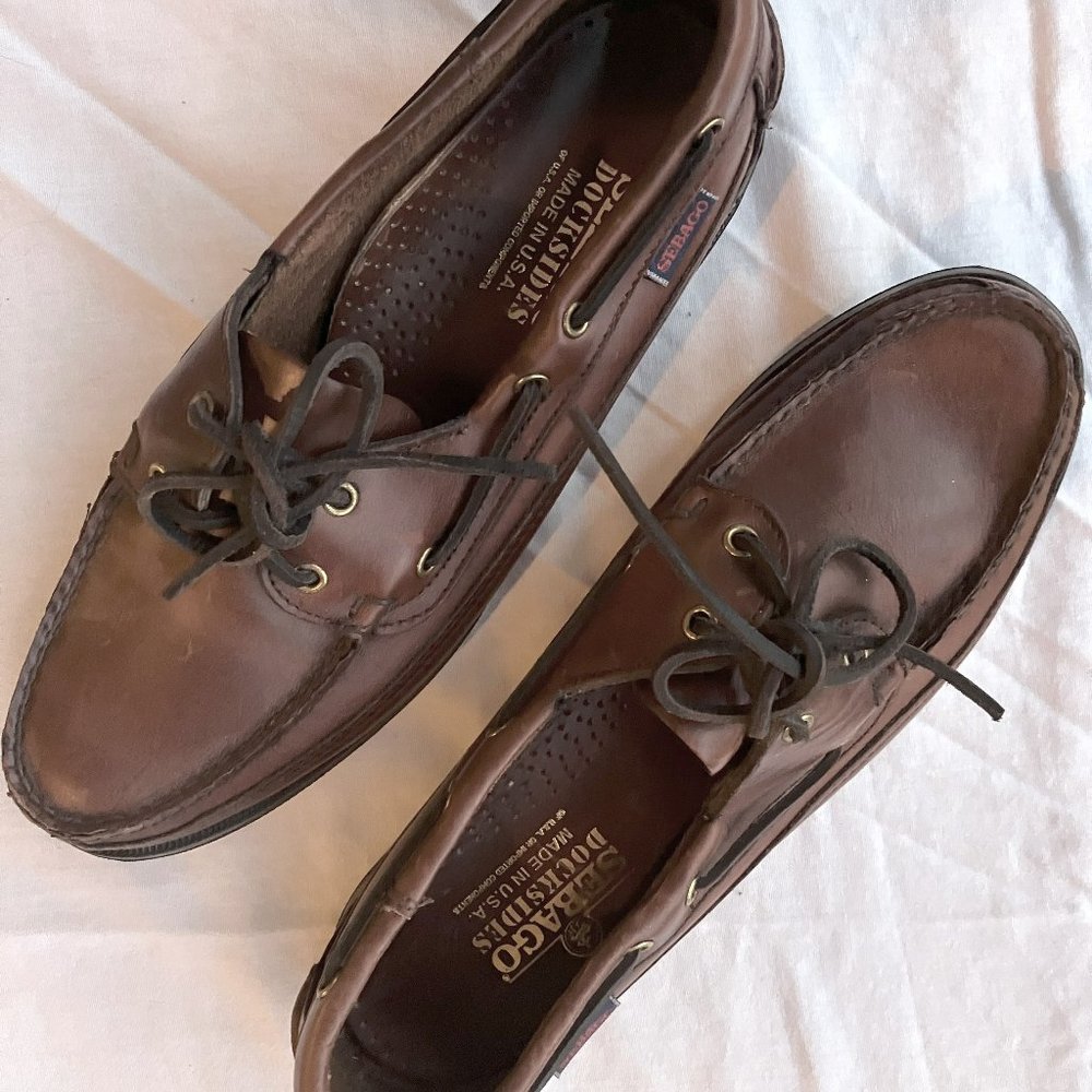 Brown Sebago Docksides, Women's size 9